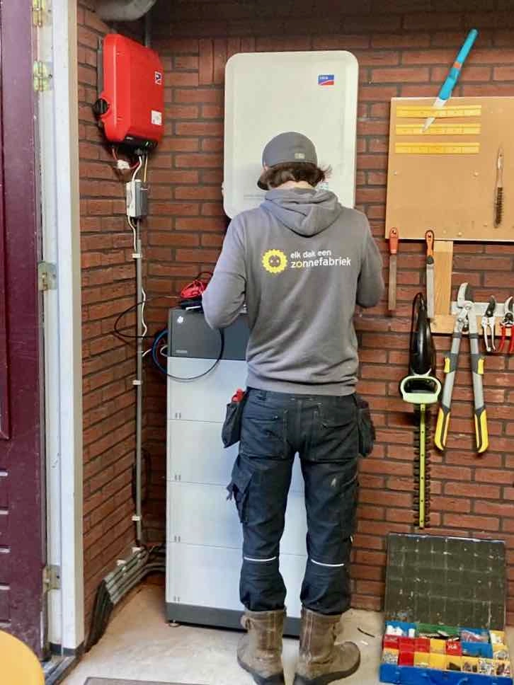 Tim aan het werk op een andere klus