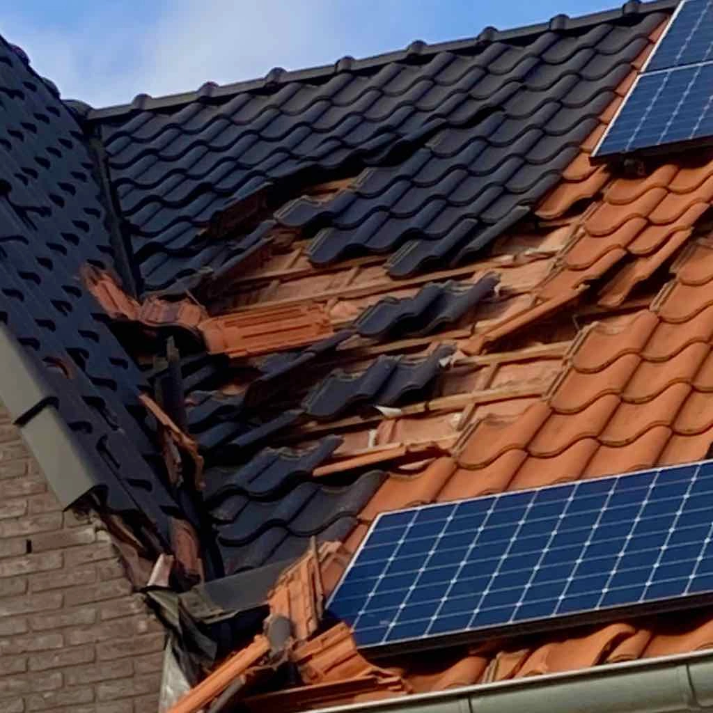 Schade door storm Eunice