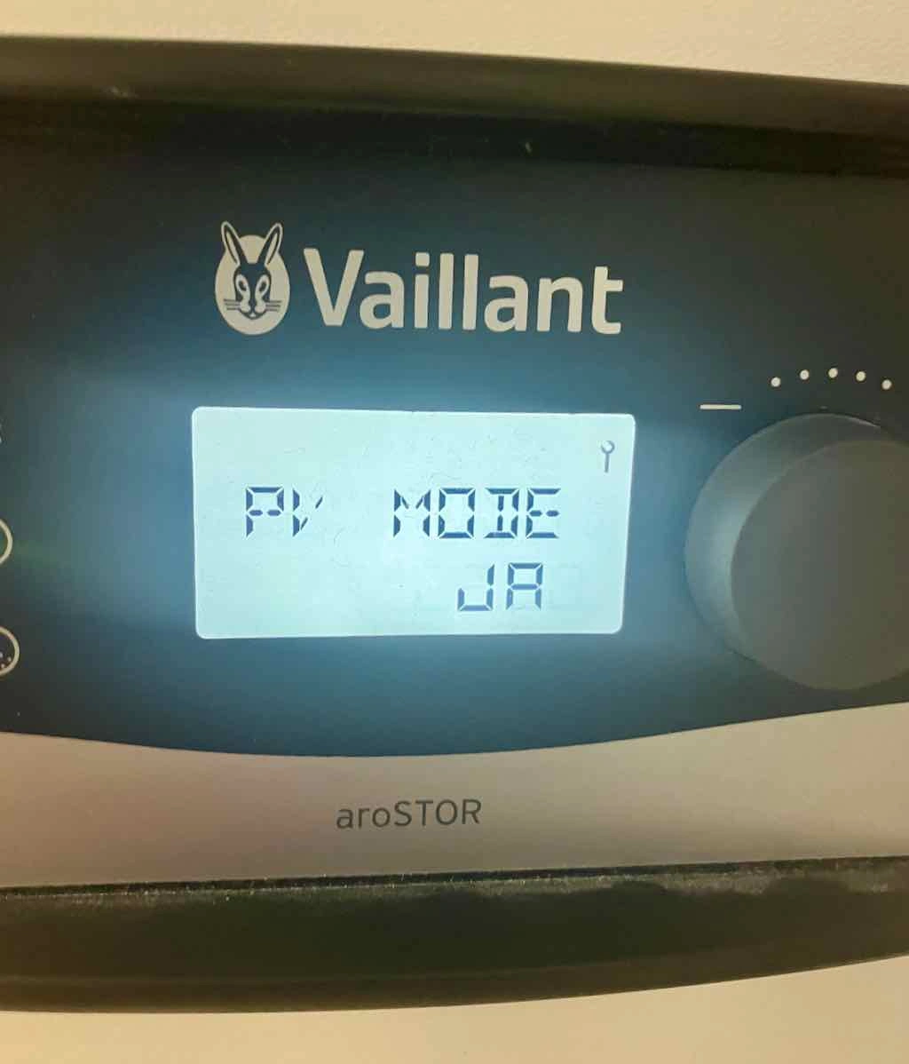 Display van de warmtepompboiler