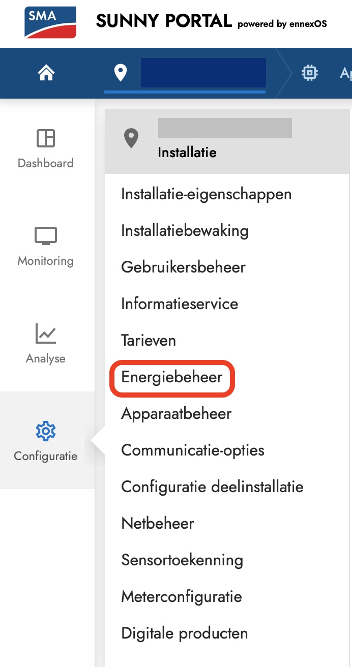 klik op energiebeheer